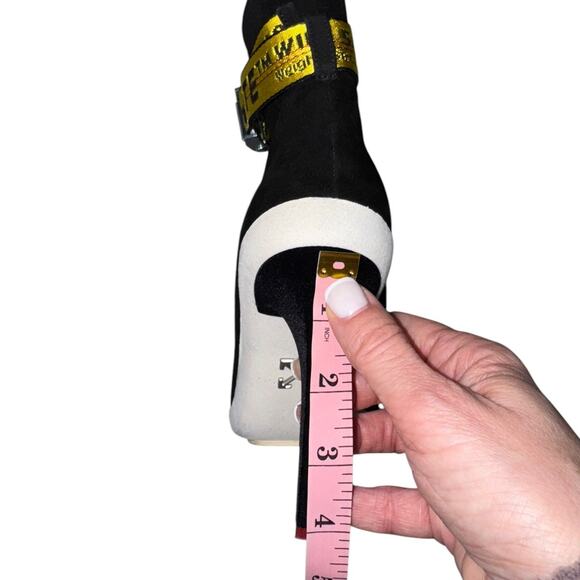 Off-White Virgil Abloh Industrial Black Suede Ankle Boots Size 40 - Picture 12 of 14